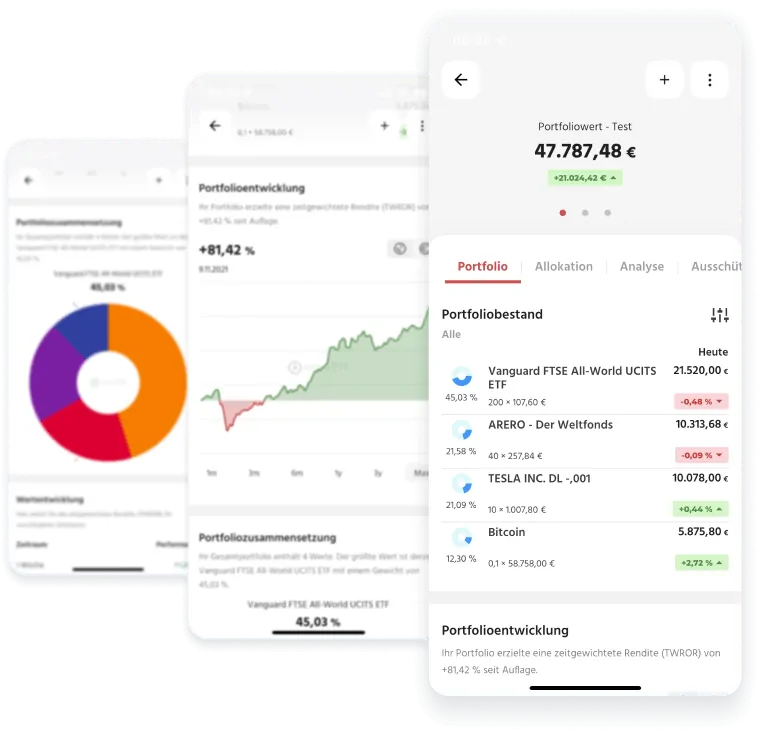Portfolio Tracking mit der extraETF Finanzmanager App.